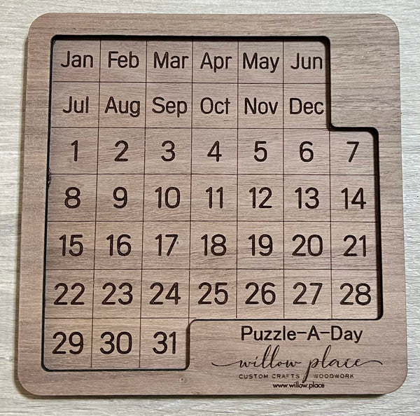 Puzzle-a-Day Wooden Calendar Jigsaw Puzzle