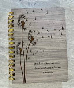 Dandelion Wooden Journal