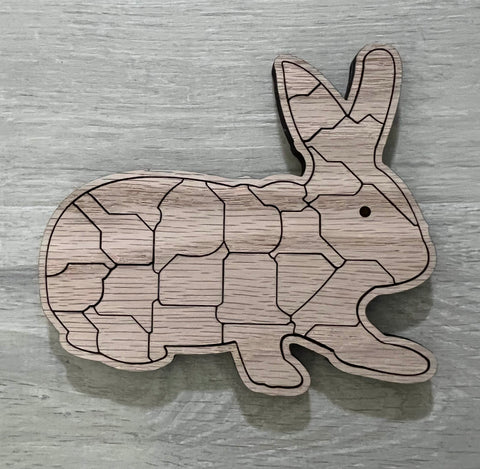 Bunny Rabbit Wooden Jigsaw Puzzle