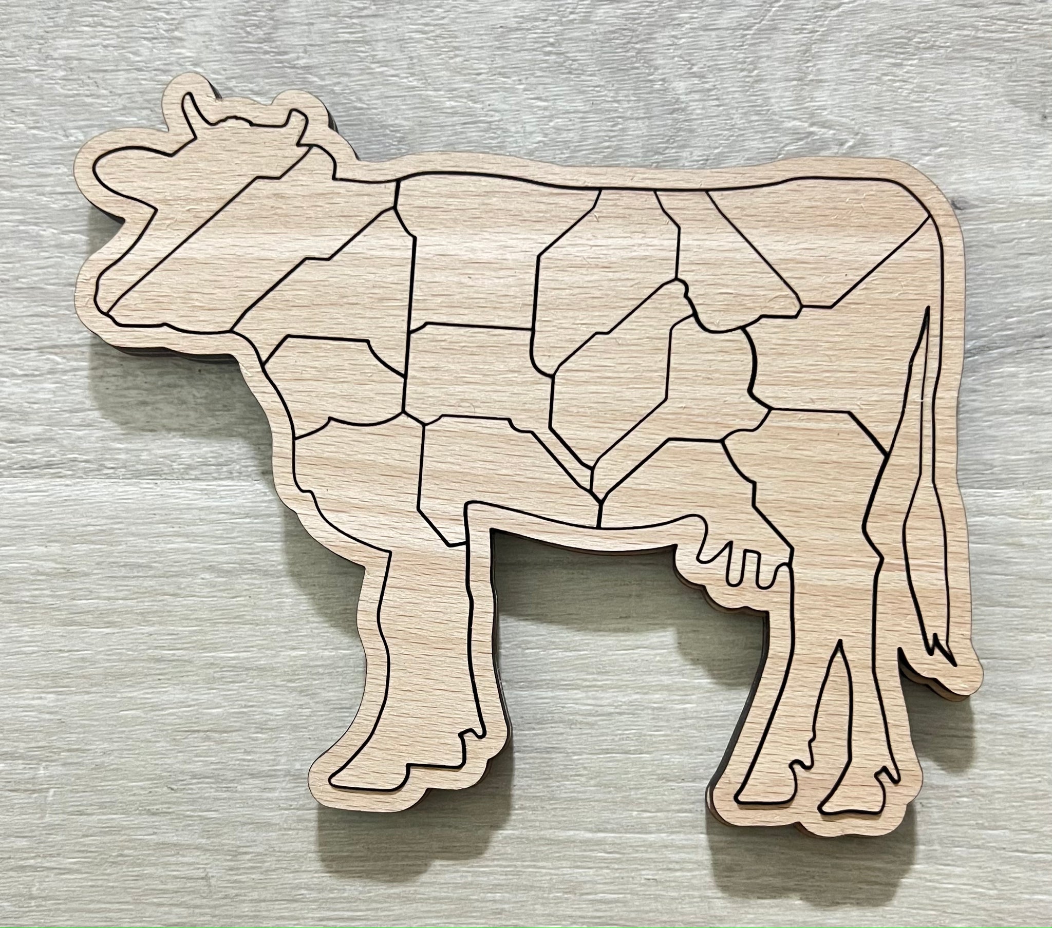 Cow Wooden Jigsaw Puzzle