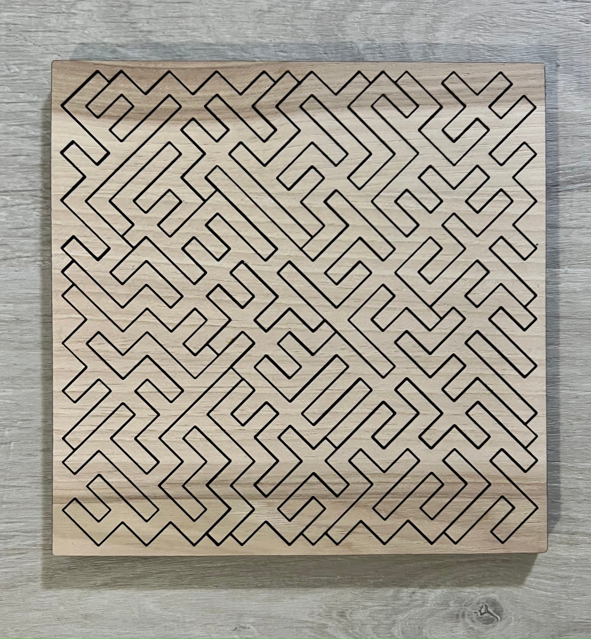 Geometric Wooden Jigsaw Puzzle