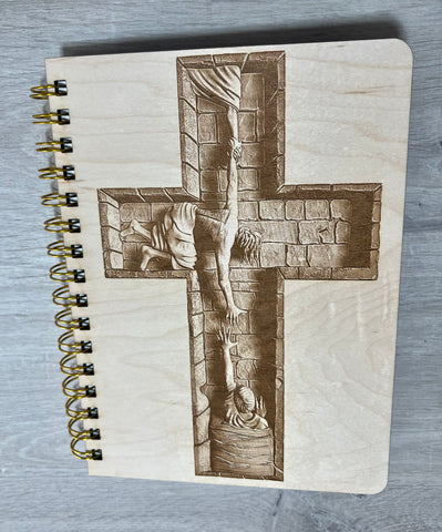 Cross Wooden Journal