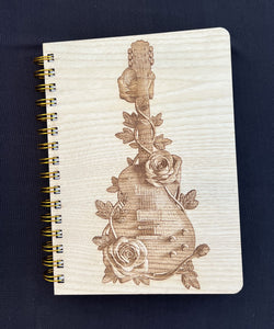 Rose Guitar Wooden Journal