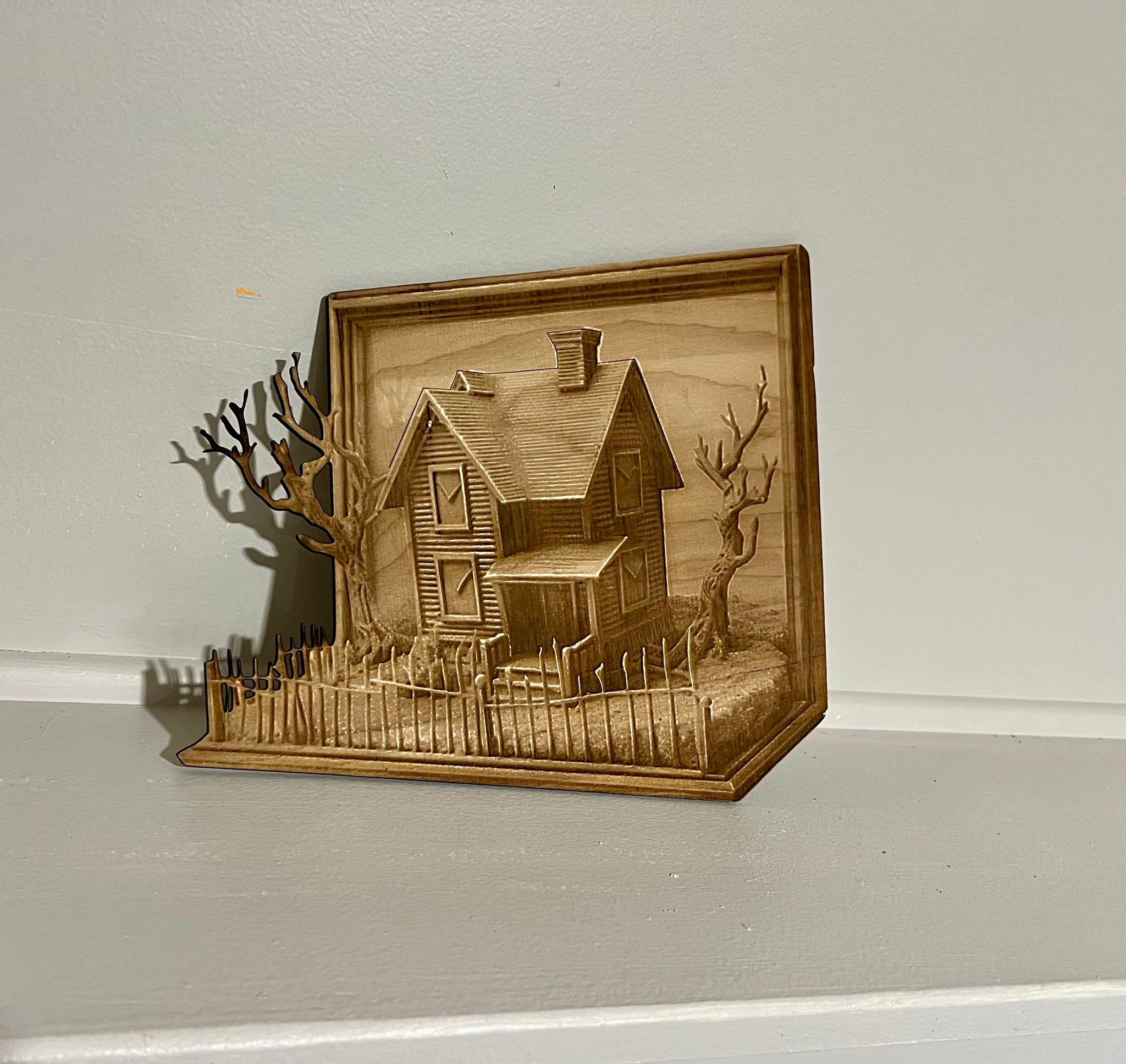 Haunted House 3d Engraved Look