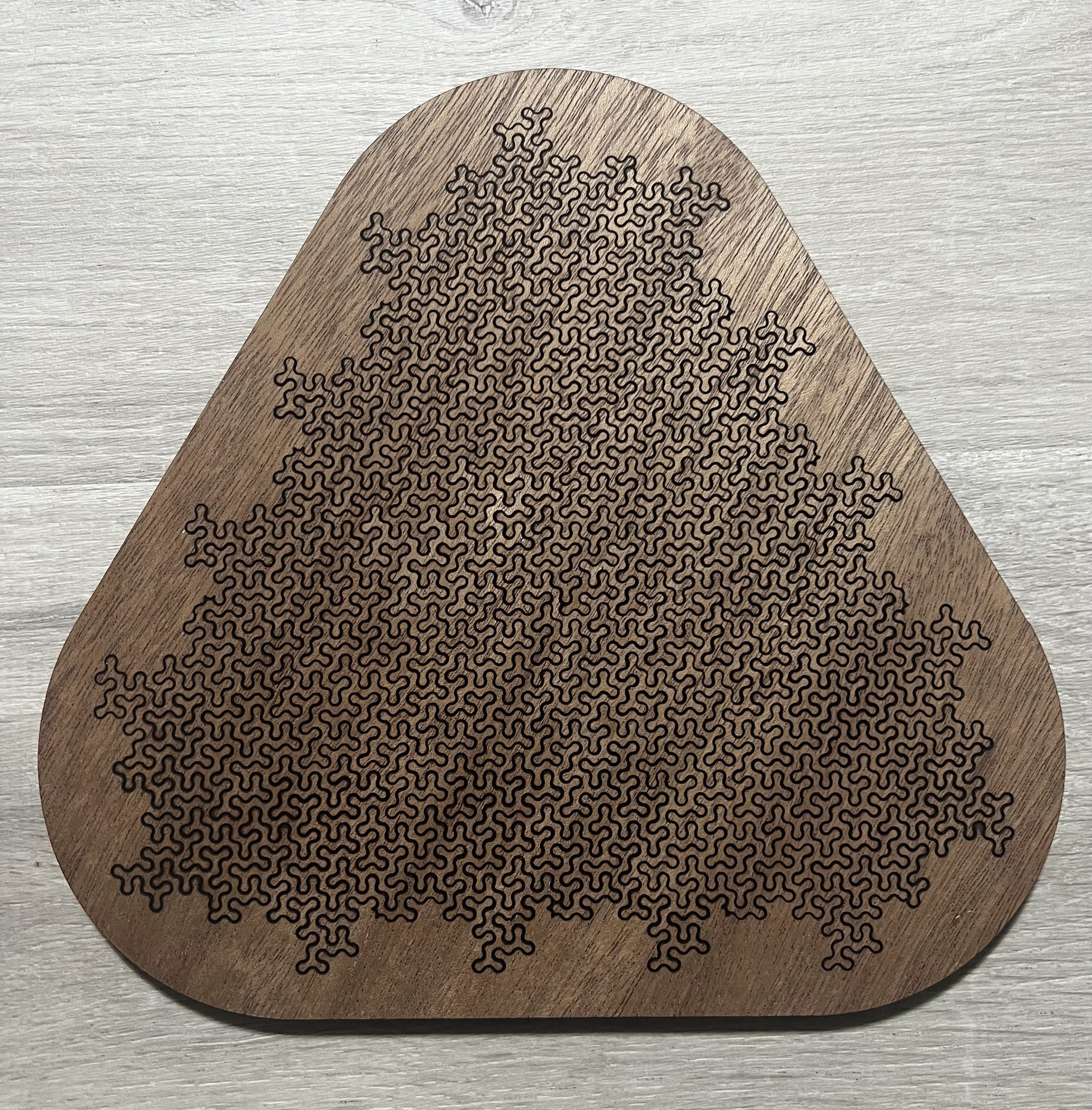 Triangle Curve Fractal Wooden Jigsaw Puzzle