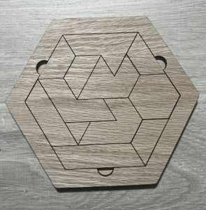 Hexagon Wooden Jigsaw Puzzle