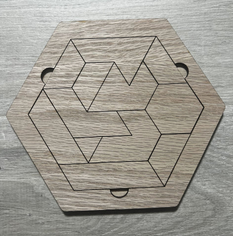 Hexagon Wooden Jigsaw Puzzle