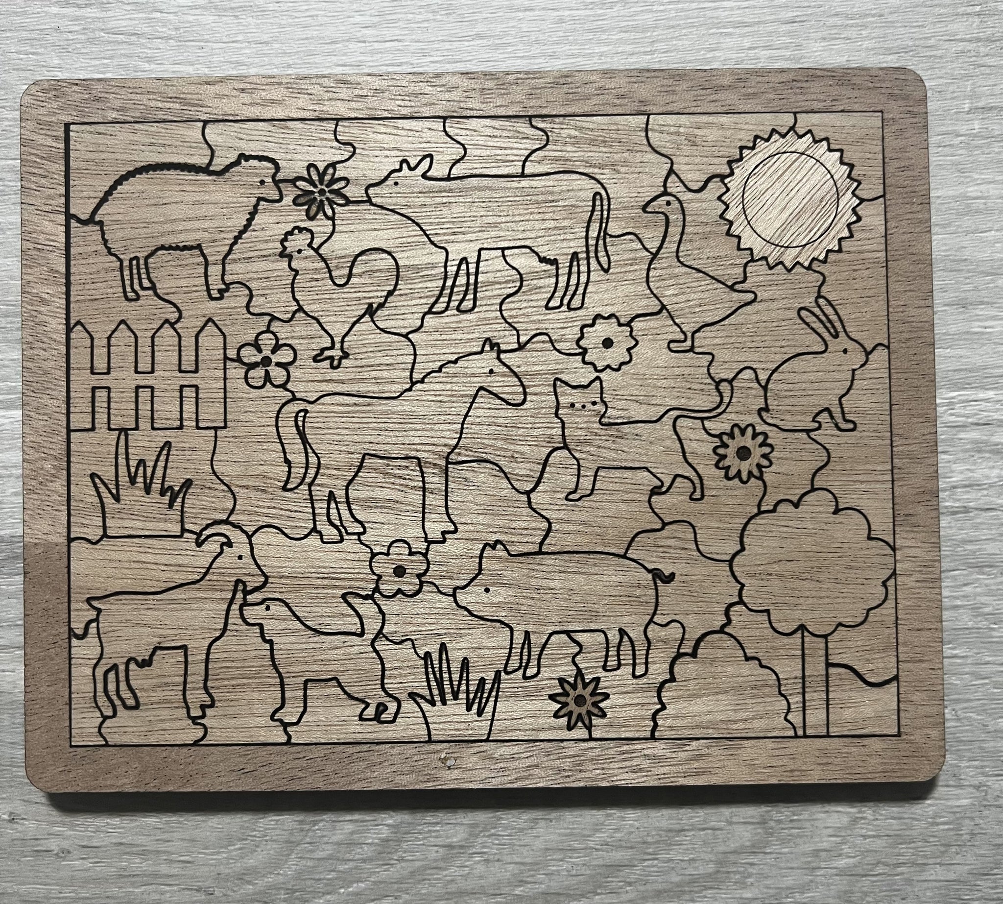 Farm Animal Wooden Jigsaw Puzzle