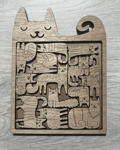 Cats Wooden Jigsaw Puzzle