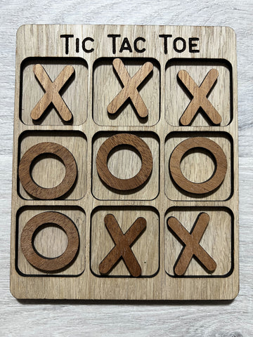 Tic Tac Toe Wooden Game