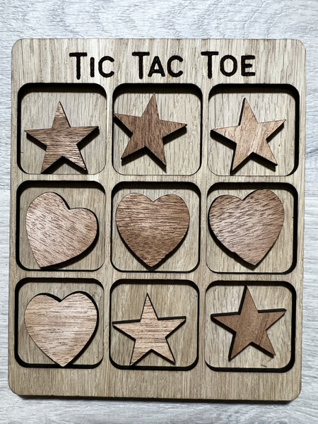 Tic Tac Toe Wooden Game