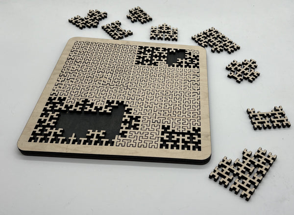 Hilbert Curve Wooden Jigsaw Puzzle