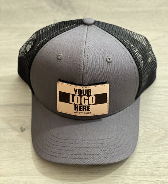 Custom Leather Patch Trucker Hat